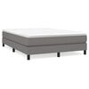 vidaXL Posteľn&yacute; r&aacute;m s boxspringom tmavosiv&yacute; 140x190 cm l&aacute;tka