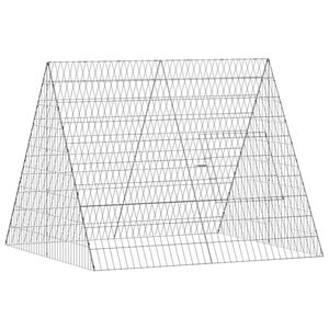vidaXL Klietka pre kr&aacute;liky Strieborn&aacute; 110 x 100 x 85 cm