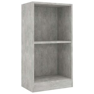 VidaXL Knižnica Concrete Grey 40x24x75 cm Engineered Wood