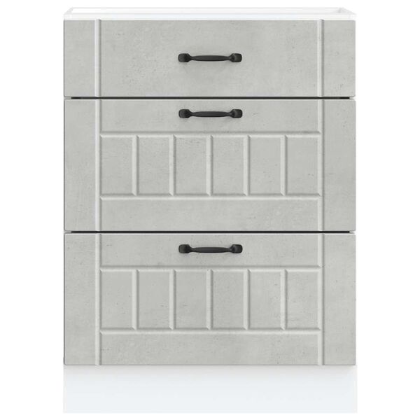 vidaXL Kuchynsk&aacute; spodn&aacute; skrinka Lucca, bet&oacute;novo siv&eacute;, kompozitn&eacute; drevo