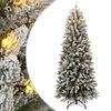 vidaXL Umel&yacute; vianočn&yacute; stromček 300 LED a snehov&eacute; vločky 180 cm