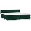 vidaXL Posteľn&yacute; r&aacute;m boxsping s matracom tmavozelen&yacute; 200x200 cm zamat