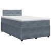 vidaXL Posteľ boxspring s matracom Tmavosiv&aacute; 120 x 200 cm Zamat