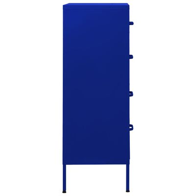 vidaXL Zásuvková skrinka námornícka modrá 80x35x101,5 cm oceľ
