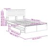 vidaXL &Uacute;ložn&aacute; posteľ Dymov&aacute; dub 135 x 190 cm Kompozitn&eacute; drevo