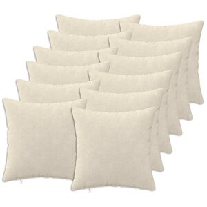 vidaXL Podložka 12 ks HEERLEN Kr&eacute;mov&aacute; 40 x 40 cm Mikrovl&aacute;kno fleece