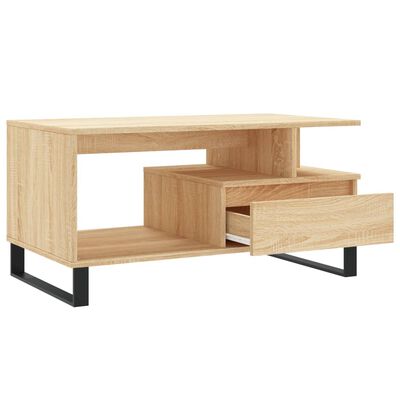 vidaXL Konferenčný stolík dub sonoma 90x49x45 cm spracované drevo
