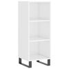 vidaXL Komoda leskl&aacute; biela 34,5x32,5x90 cm kompozitn&eacute; drevo