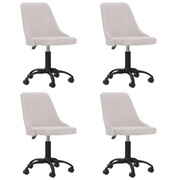 vidaXL Otočn&eacute; jed&aacute;lensk&eacute; stoličky 4 ks kr&eacute;mov&eacute; l&aacute;tka