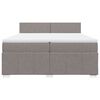 vidaXL Boxspring posteľ s matracom sivohned&yacute; 200x200 cm l&aacute;tka