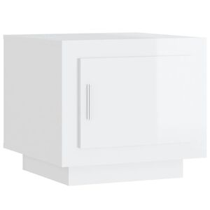 vidaXL Konferenčn&yacute; stol&iacute;k leskl&yacute; biely 51x50x45 cm spracovan&eacute; drevo