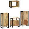 vidaXL Sada k&uacute;peľňov&eacute;ho n&aacute;bytku 4 pcs Hned&aacute; Mas&iacute;vne mango drevo