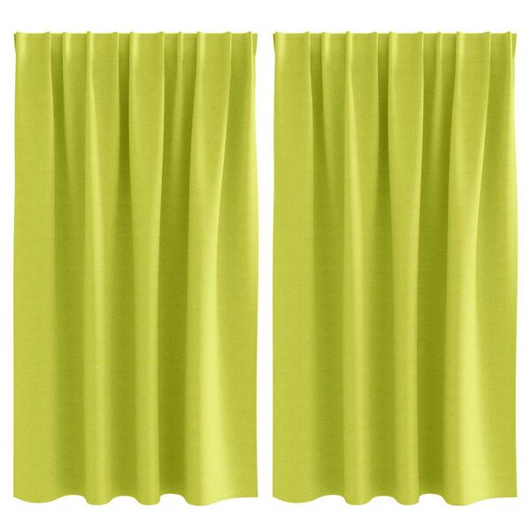 vidaXL Z&aacute;clony na zatemnenie s kr&uacute;žkami 2 pcs Zelen&aacute; 140 x 140 cm