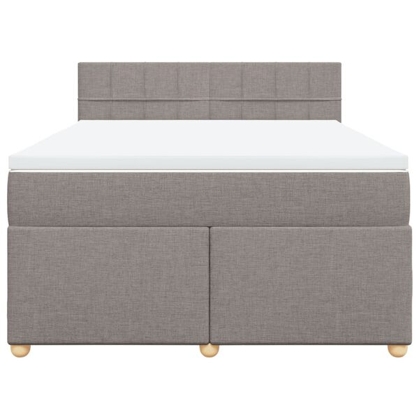 vidaXL Posteľn&yacute; r&aacute;m boxspring s matracom sivohned 140x200 cm l&aacute;tka
