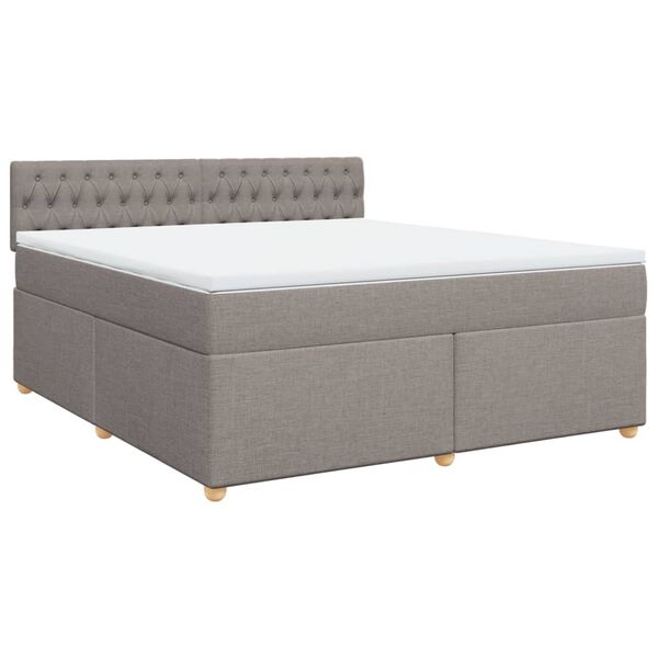 vidaXL Posteľn&yacute; r&aacute;m boxspring s matracom sivohned 180x200 cm l&aacute;tka