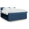 vidaXL Posteľn&yacute; r&aacute;m boxspring s matracom modr&yacute; 180x200 cm l&aacute;tka