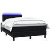 vidaXL Posteľn&yacute; r&aacute;m boxspring s matracom a LED čierny 120x210 cm zamat