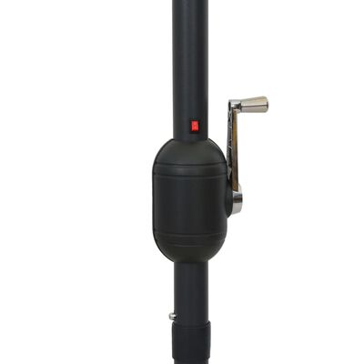 vidaXL Slnečník s LED a hliníkovou tyčou 300 cm, tehlovo červený