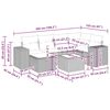 vidaXL 7-dielna záhradná sedacia súprava a vankúše béžová polyratan