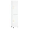 vidaXL Vysoká skrinka biela 34,5x34x180 cm spracované drevo