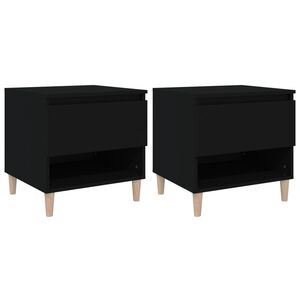 vidaXL Nočn&eacute; stol&iacute;ky 2 ks čierne 50x46x50 cm spracovan&eacute; drevo