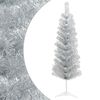 vidaXL Umel&yacute; chud&yacute; vianočn&yacute; strom 150 cm PVC a oceľ Strieborn&aacute;