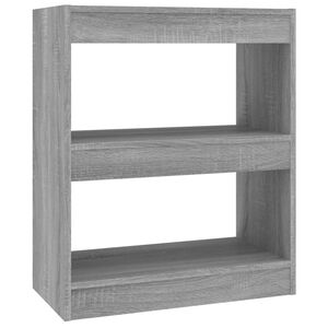 vidaXL Knižnica/deliaca stena siv&yacute; dub sonoma 60x30x72 cm