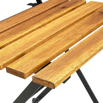vidaXL 7-dielna skladacia vonkajšia jedálenská súprava masívne akáciové drevo