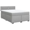 vidaXL Boxspring posteľ s matracom svetlosiv&aacute; 100x200 cm l&aacute;tka