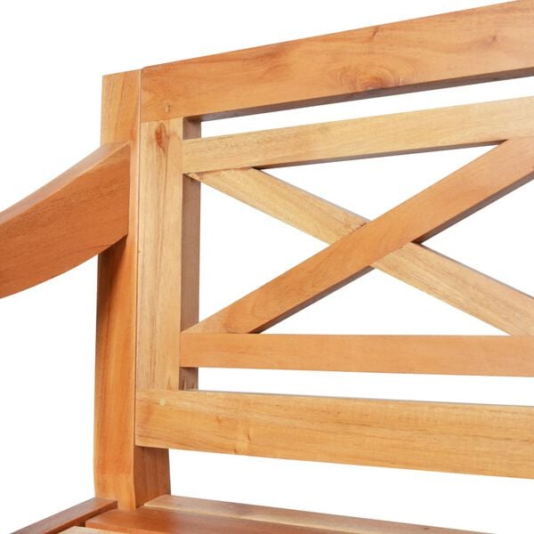 vidaXL Lavička Batavia 123 cm mahagónový masív bledohnedá