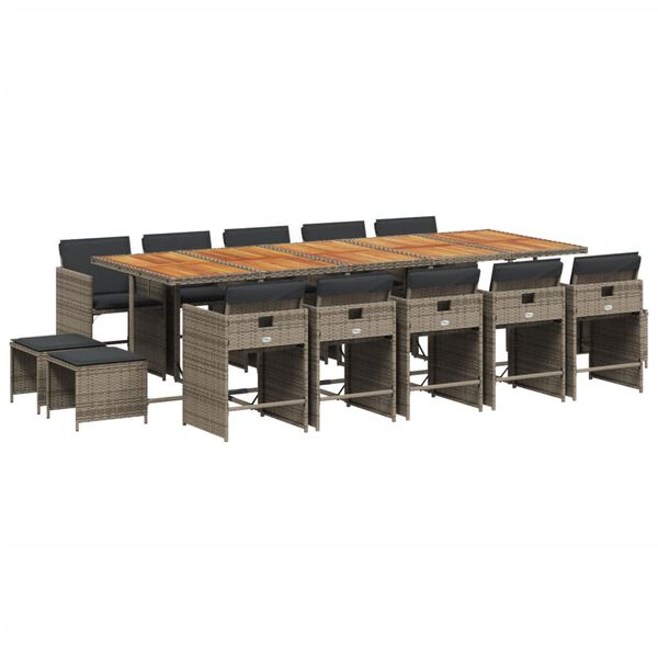 vidaXL 15-dielna z&aacute;hrad. jed&aacute;lensk&aacute; s&uacute;prava s vank&uacute;&scaron;mi siv&aacute; polyratan