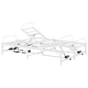 vidaXL Elektrick&yacute; nastaviteľn&yacute; r&aacute;m postele Biela 120 x 190 cm Oceľ