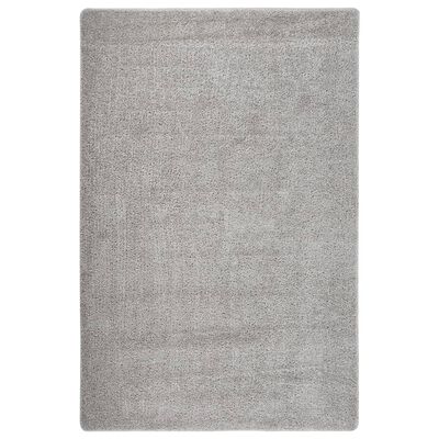 vidaXL Chlpatý koberec bledosivý 200x290 cm protišmykový