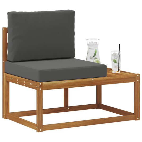 vidaXL Vonkaj&scaron;ia koncov&aacute; pohovka s vank&uacute;&scaron;om Pr&iacute;rodn&aacute; a antracitov&aacute;