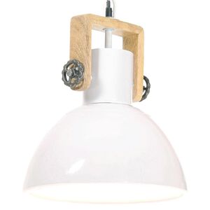 vidaXL Industriálna závesná lampa 25 W biela 30 cm okrúhla E27