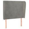 vidaXL Čelo postele so z&aacute;hybmi bledosiv&eacute; 83x23x118/128 cm zamat