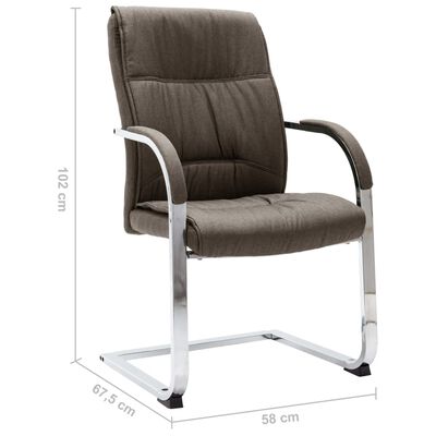 vidaXL Kancelárska stolička s perovou kostrou sivohnedá látka