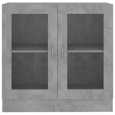 vidaXL Vitrína, betónovo sivá 82,5x30,5x80 cm, kompozitné drevo