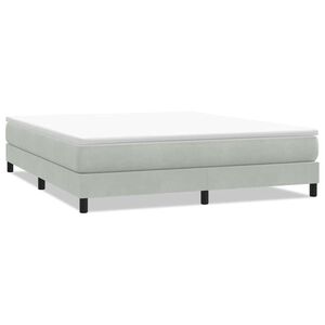 vidaXL Box Spring Posteľ bez matraca Svetlosiv&aacute; 180x220 cm Zamat