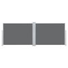 vidaXL Zaťahovacia bočná markíza, antracitová 120x1000 cm