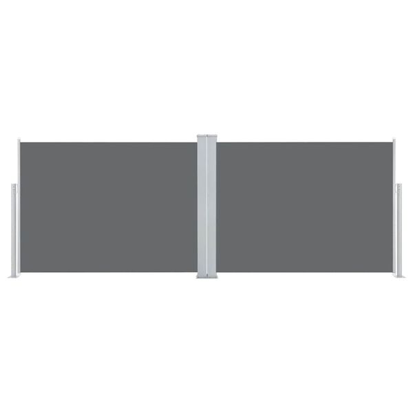 vidaXL Zaťahovacia bočná markíza, antracitová 120x1000 cm