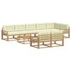 vidaXL Z&aacute;hradn&aacute; s&uacute;prava gaučov 9 pcs Biela a kr&eacute;mov&aacute; 79 x 79 x 37 cm