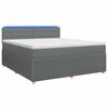 vidaXL Posteľ boxspring s matracom Tmavosiv&aacute; 160 x 200 cm L&aacute;tka