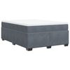 vidaXL Posteľn&yacute; r&aacute;m boxspring s matracom tmavosiv&yacute; 160x200 cm zamat