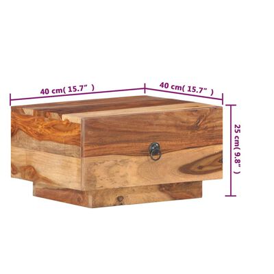 vidaXL Nočný stolík 40x40x25 cm masívne sheeshamové drevo