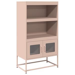 vidaXL Highboard Pink 68x39x123 cm Oceľ