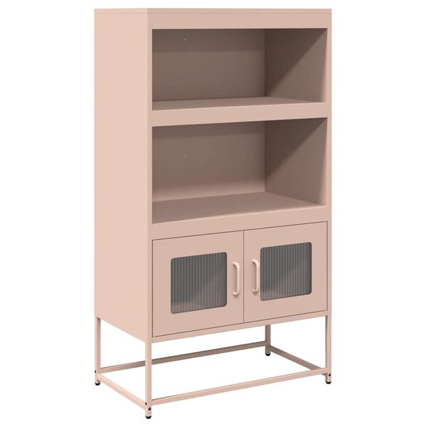 vidaXL Highboard Pink 68x39x123 cm Oceľ