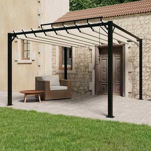 vidaXL Alt&aacute;nok so žal&uacute;ziovou strechou 3x3 m kr&eacute;mov&yacute; l&aacute;tka a hlin&iacute;k