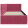 vidaXL Rohový rám postele Víno červené 90 cm x 190 cm Zamat