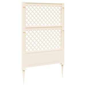 vidaXL Trellis s hrotom Biela 99 x 6 x 165 cm PP